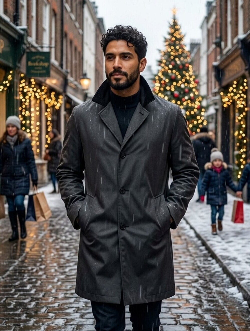 Premium Style Gray Rain Coat, Medium